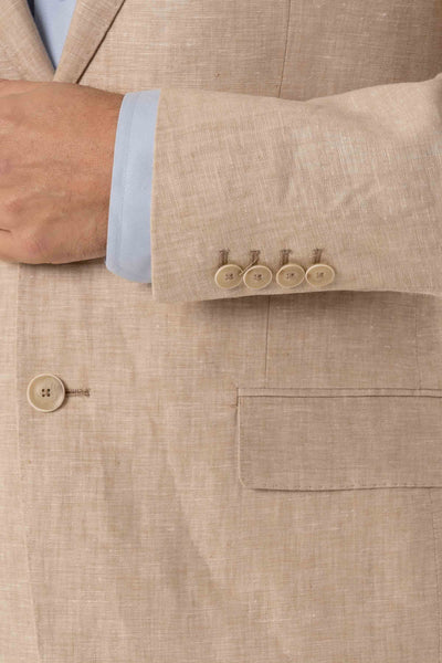 Beige Pure Linen Jacket