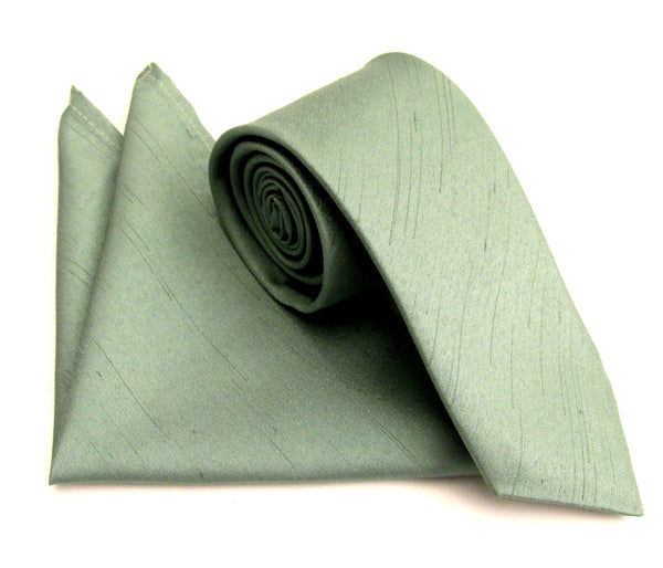 Sage Green Tie and Hankie set