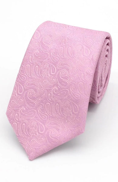 Pink Paisley tie and Hankie