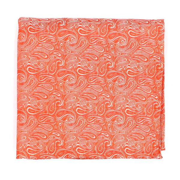 Orange Paisley Tie and Hankie