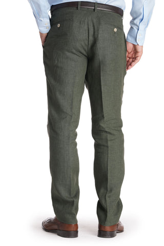 Olive Linen Trouser
