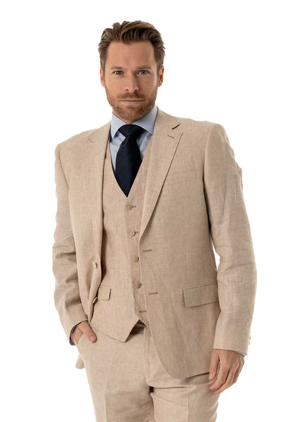 Beige Pure Linen Jacket