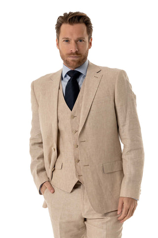 Beige Pure Linen Jacket