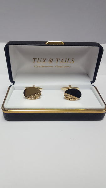 Oval Gold Cufflinks
