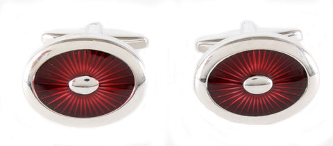 Enamel Oval Cufflinks