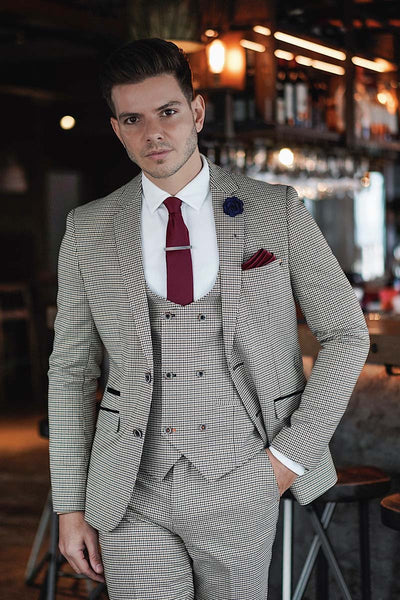 Houndstooth Tan Suit