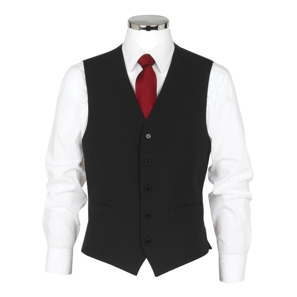 Plain black waistcoat SS17127V5