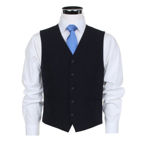 Navy stripe waistcoat ss10131v5